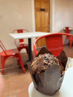 Chocolate peppermint muffin