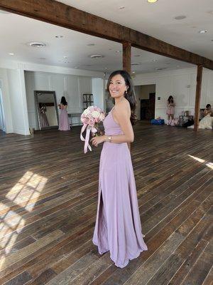 Upstairs attic. Spacious for bridal preparations