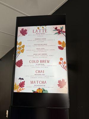 Fall menu