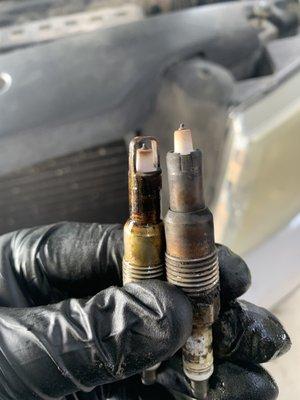 One of the 'new' spark plugs.