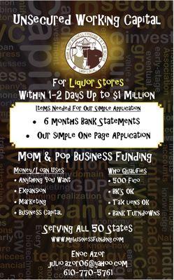 Mom & Pop Business Funding