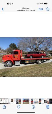 Tow truck and camaro