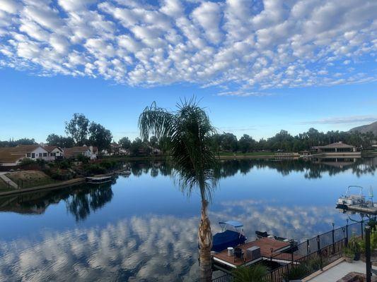 Clouds on the water/lake.