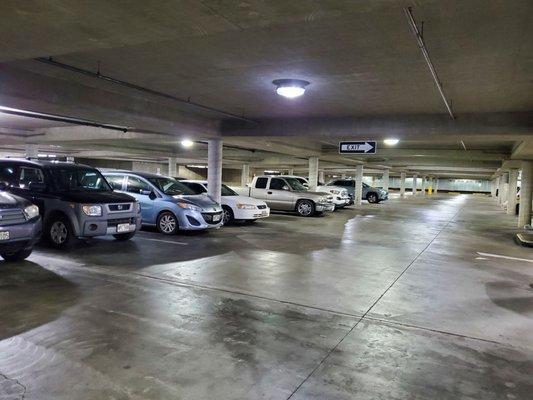 Inside the underground garage......