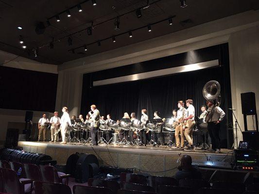 Waimea Theatre stage with BYUH music.