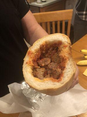 Weird meatball grinder