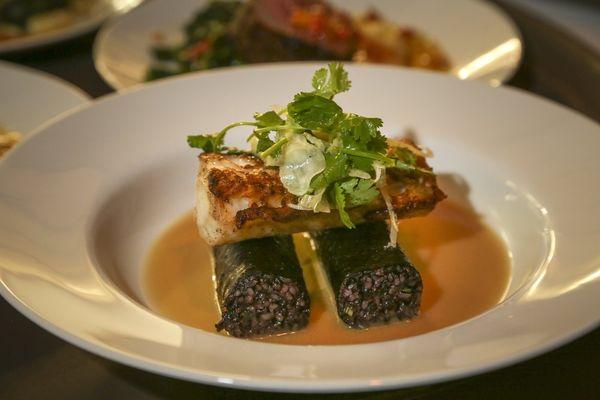 Black Cod with Coconut and Forbidden Rice Maki