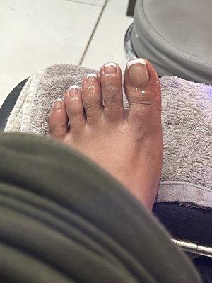 Pedicure French tip