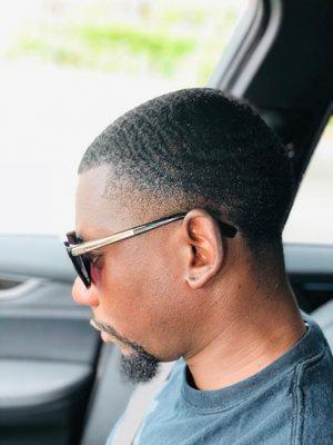 Get your waves spinning only here @ Celebrity Cuts Barbershop