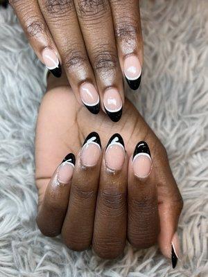 Black French tip