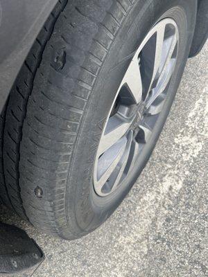 Tire with wear down to the cords!