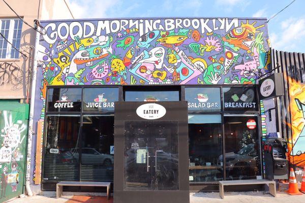 Good Morning Brooklyn in Bushwick, store front shot this morning.