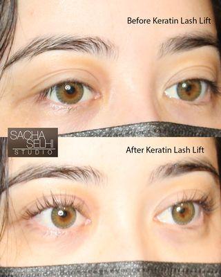 Keratin Lash Lift Treatment Before and After