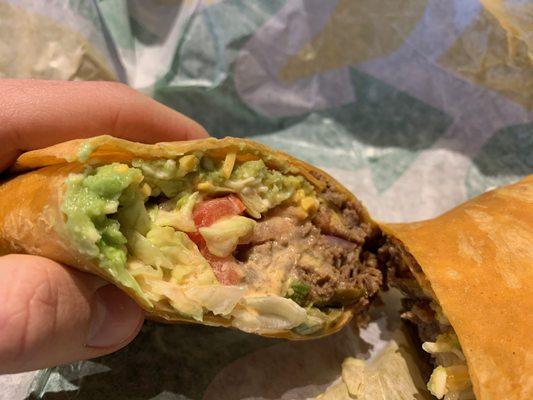 Cross-sectioned Chipotle Southwest Steak and Cheese Signature Wrap