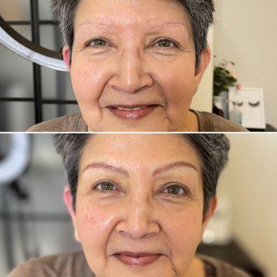 Microshading brow technique can fix up uneven arch