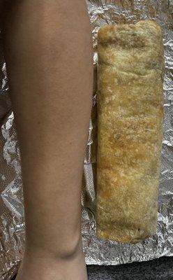 Burrito compared to my arm