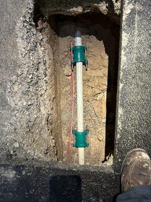 Broken water main repair