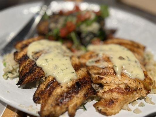 SALMON with garlic butter