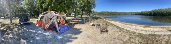 Campsite on the beach