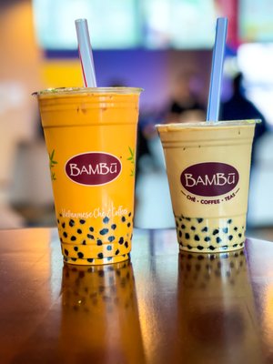 Thai Ice Tea and Coffee Tea with boba