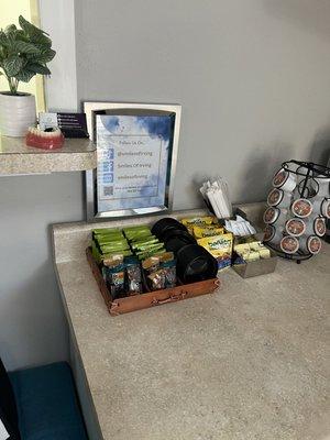 Front Office Snacks and Coffee