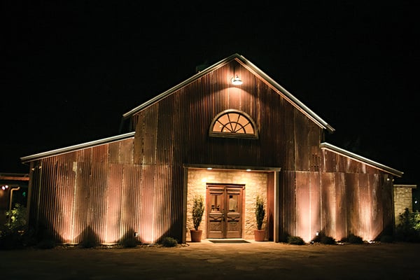 The barn at night