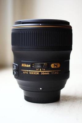 Nikon 35mm f/1.4G.  The perfect lens for street photography.