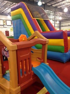 Bouncy house and kids' play area