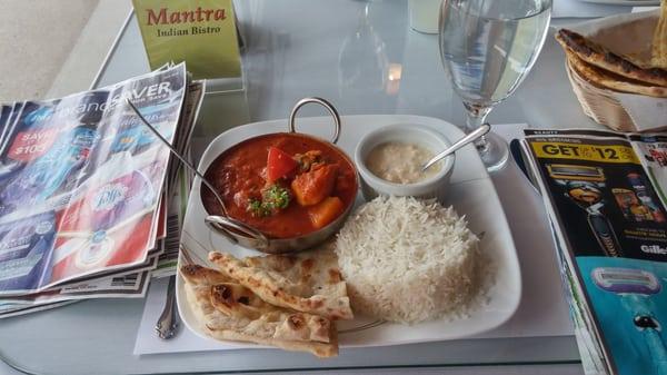 Lunch - chicken vindaloo (I hope it's spelled correctly...my apologies if it isn't!)