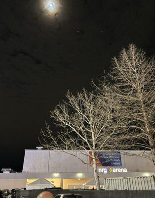 Beautiful full moon night at NRG Arena!