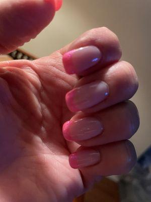 Gel manicure.