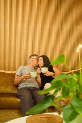 Unwind in our post-float lounge, sip coffee, reflect, and enjoy peaceful moments together after your service.