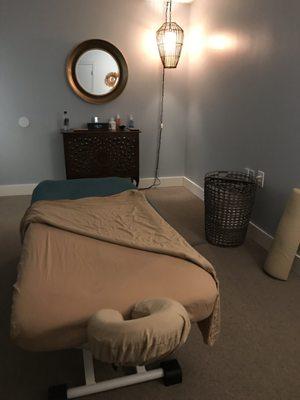 Massage therapy room