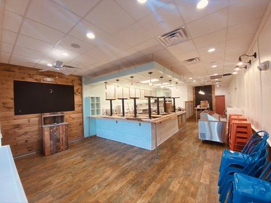 Comercial project. Tropical Cafe Chelmsford-MA, complete remodeling.