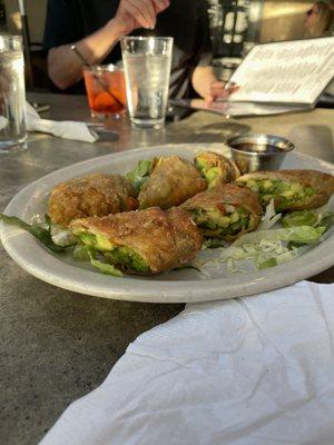 Avocado rolls were very tasty and filling