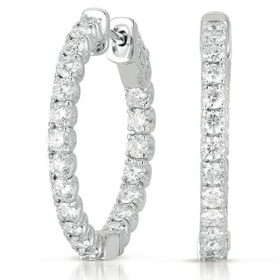 Diamond Hoop Earrings