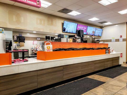 Front Counter at Dunkin Canaan