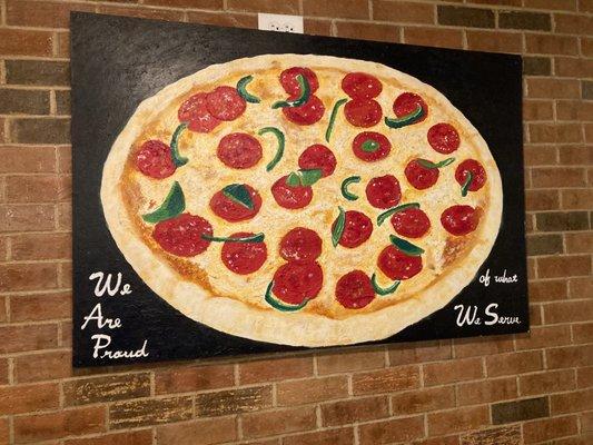 I admired the pizza painting