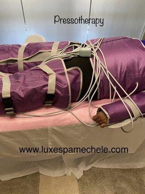 Pressotherapy for lymphatic drainage.