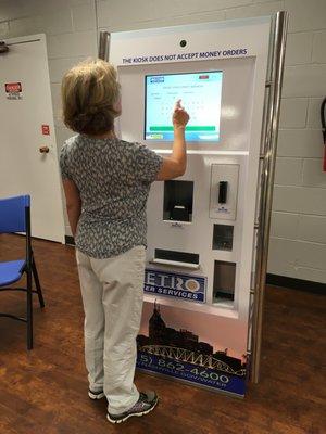 New bill pay kiosks at MWS customer service center.