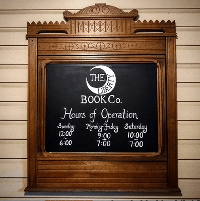 Liberty Book Company store hours - April 2019