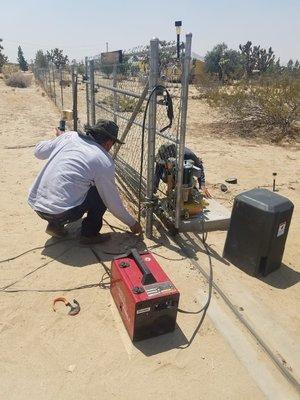 Gate repair and motor installation