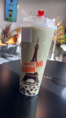 M5. Matcha Milk Tea w/ Boba