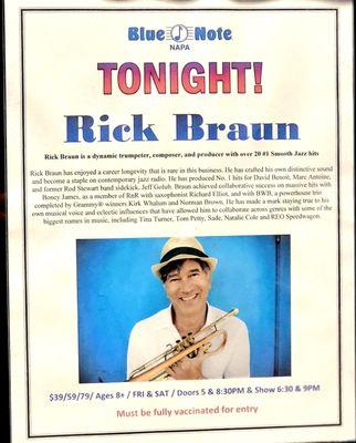 RICK BRAUN TONIGHT