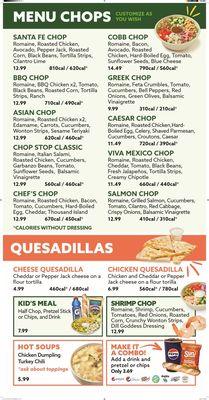 Menu as of 5/1/24.  Try the new Shrimp Chop.  Combo now includes a Pretzel or Chips.