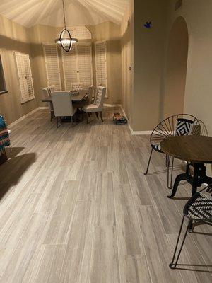 New porcelain tile