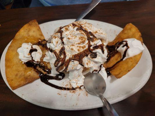 Fried ice cream.... solid