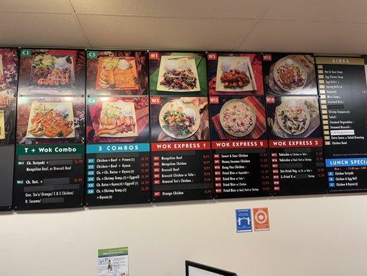 Menu and prices as of March 2022