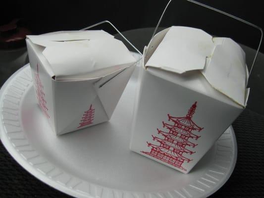 classic Chinese carryout containers