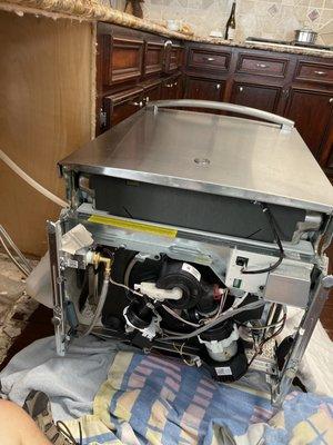 Dishwasher motor pump